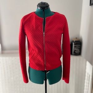 Quilted red jacket
